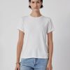 Women Velvet T-Shirts | Solana Short Sleeve Crew Tee