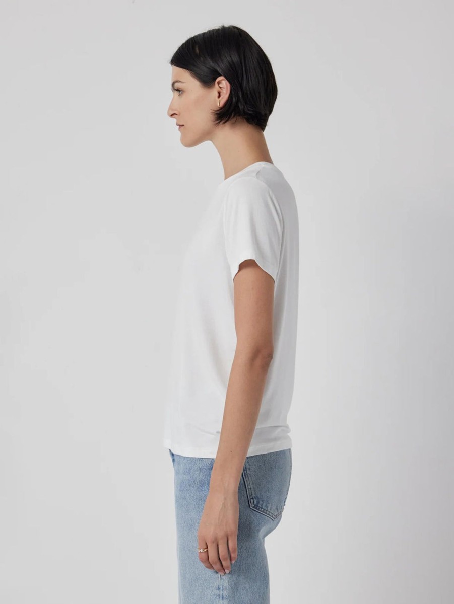 Women Velvet T-Shirts | Solana Short Sleeve Crew Tee