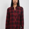 Women Rails Shirts | Hunter Plaid Shirt Crimson Pitch