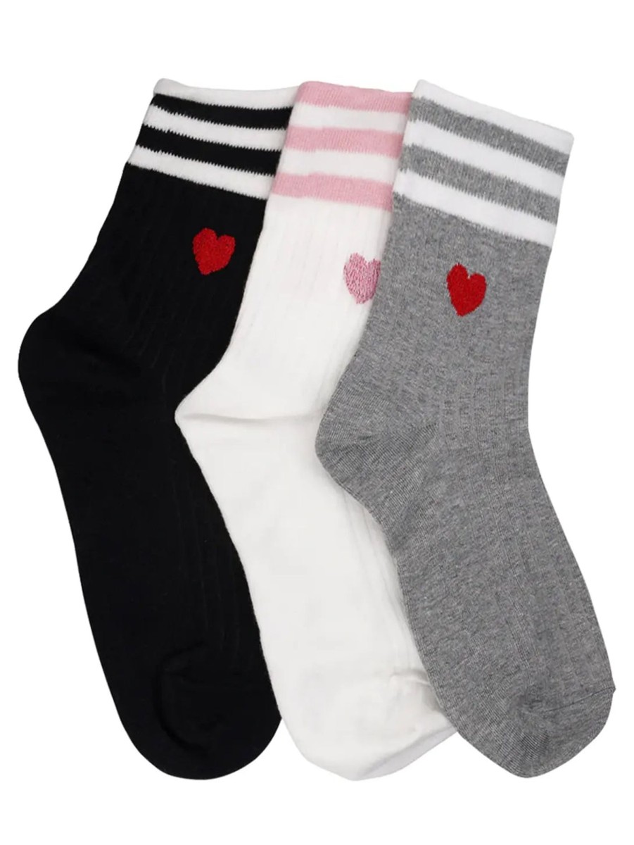 Women LIM LIM Socks | Stripe Heart Sock