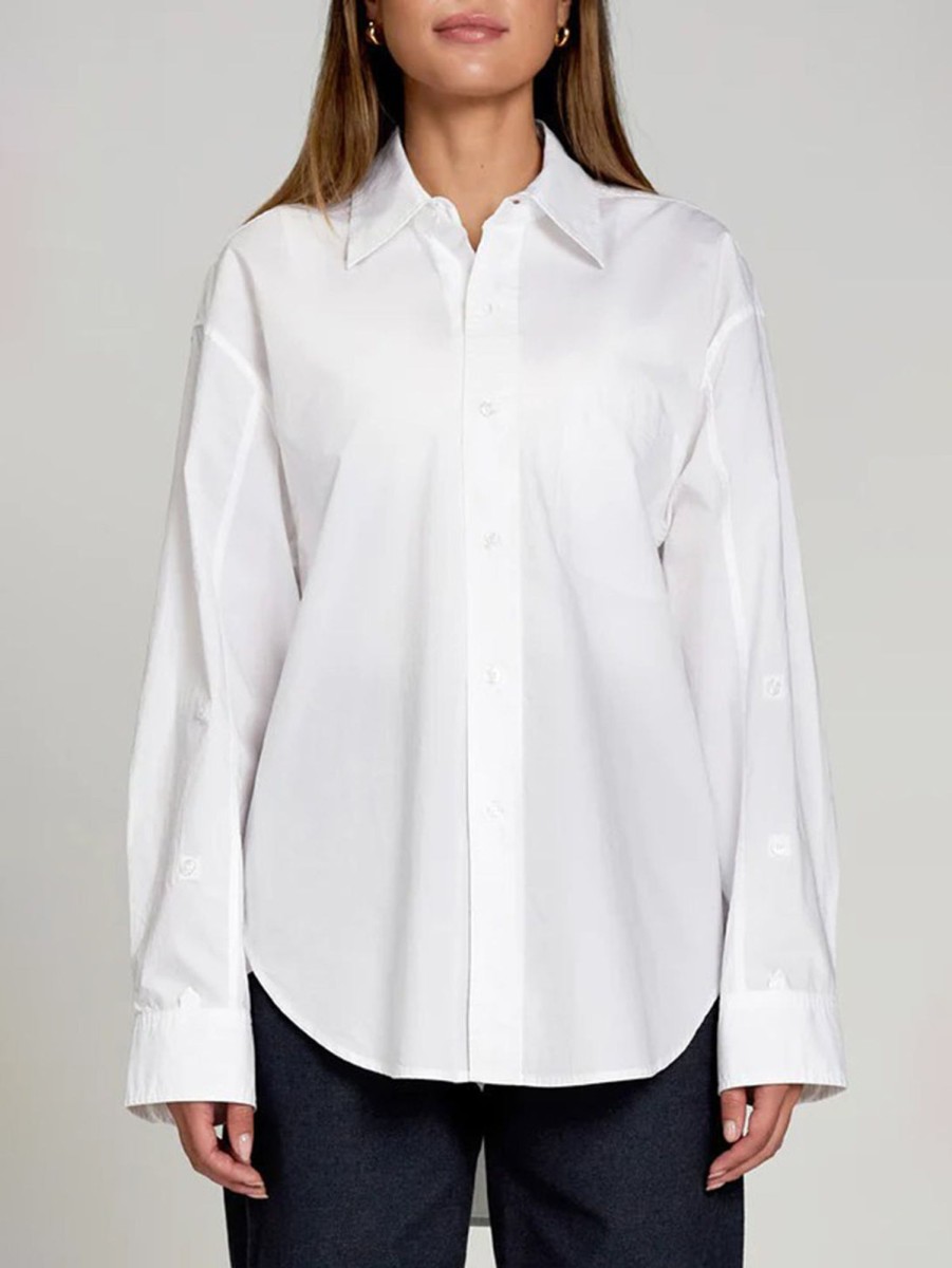 Women PURE u0026 SIMPLE Shirts | Boyfriend Shirt White