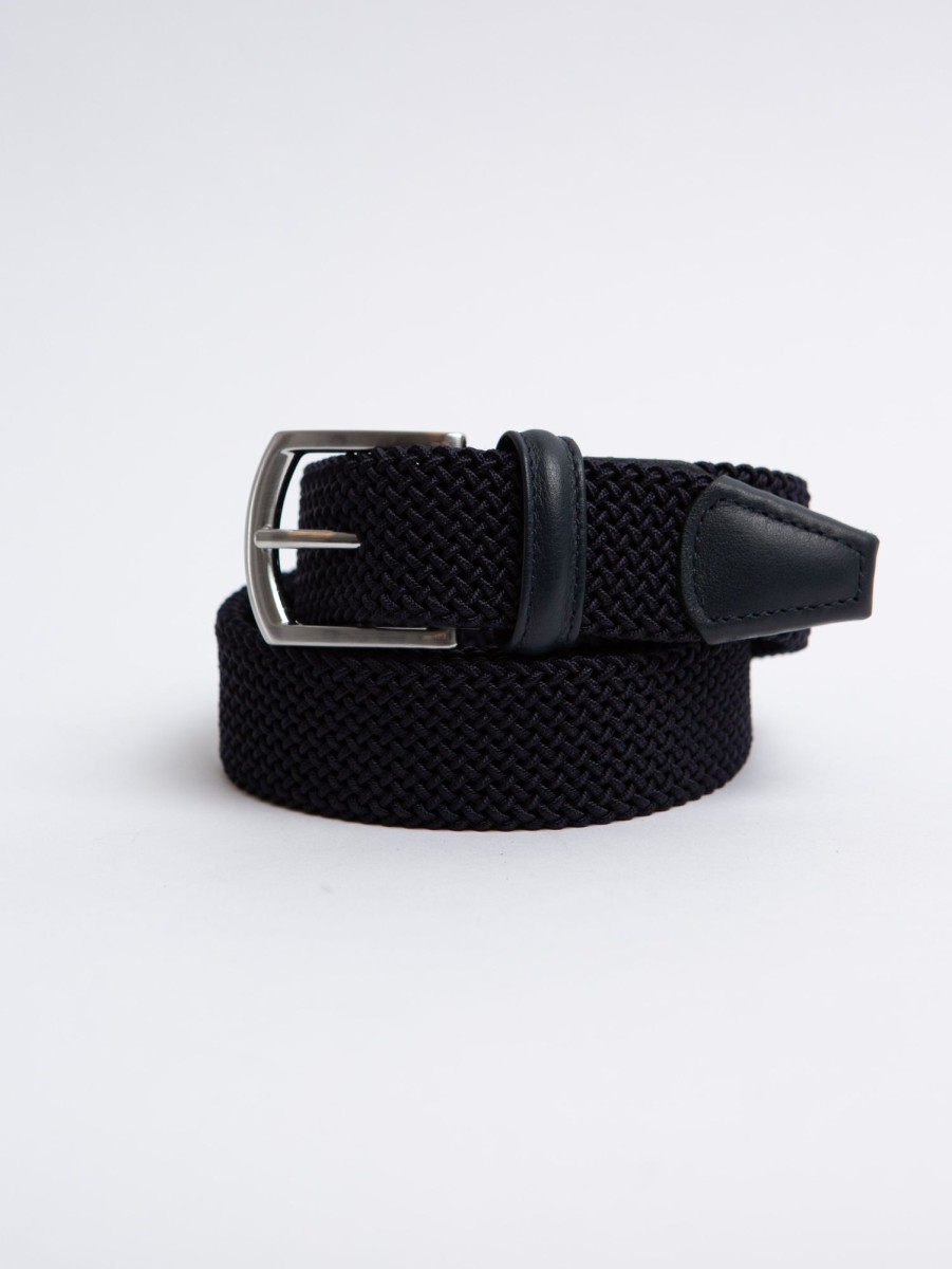 Men Anderson's Belts | Stretch Tube Belt - Navy Navy B1