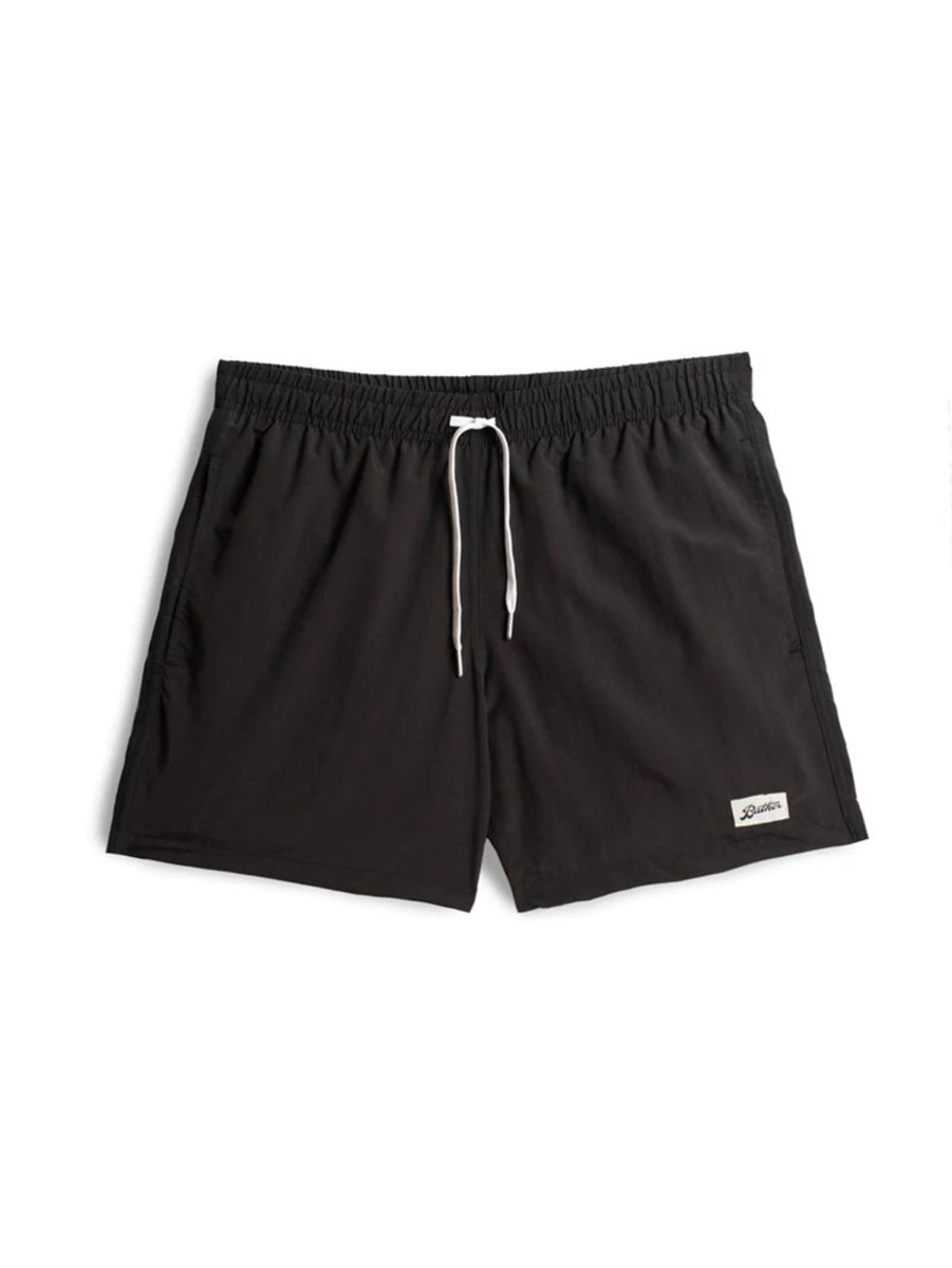 Men BATHER Shorts | Solid Swim Trunk Black