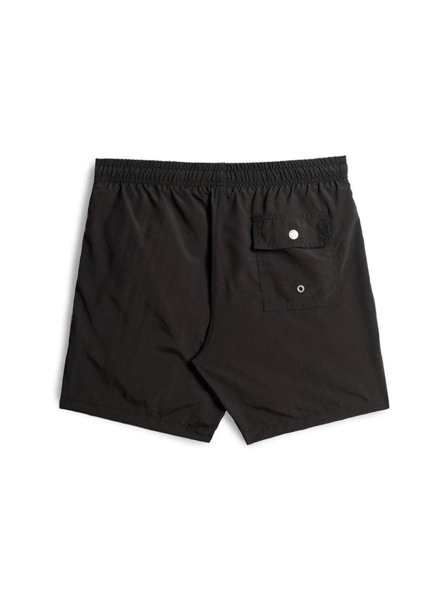 Men BATHER Shorts | Solid Swim Trunk Black