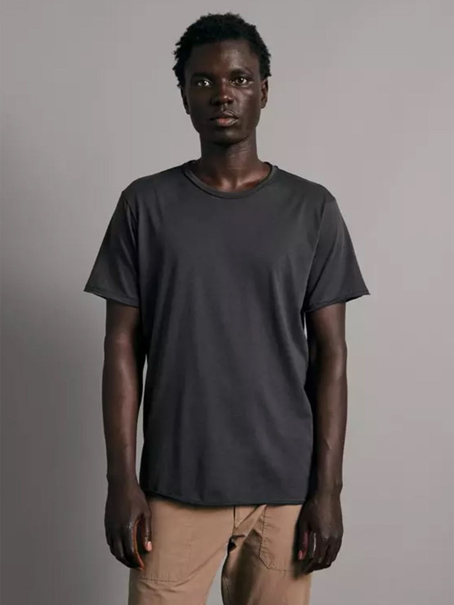 Men RAG + BONE T-Shirts | Miles One Pocket Tee Dark Grey