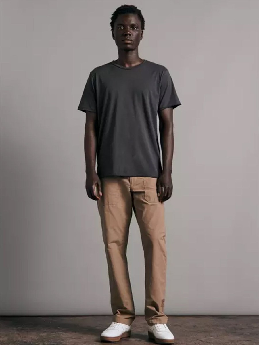 Men RAG + BONE T-Shirts | Miles One Pocket Tee Dark Grey