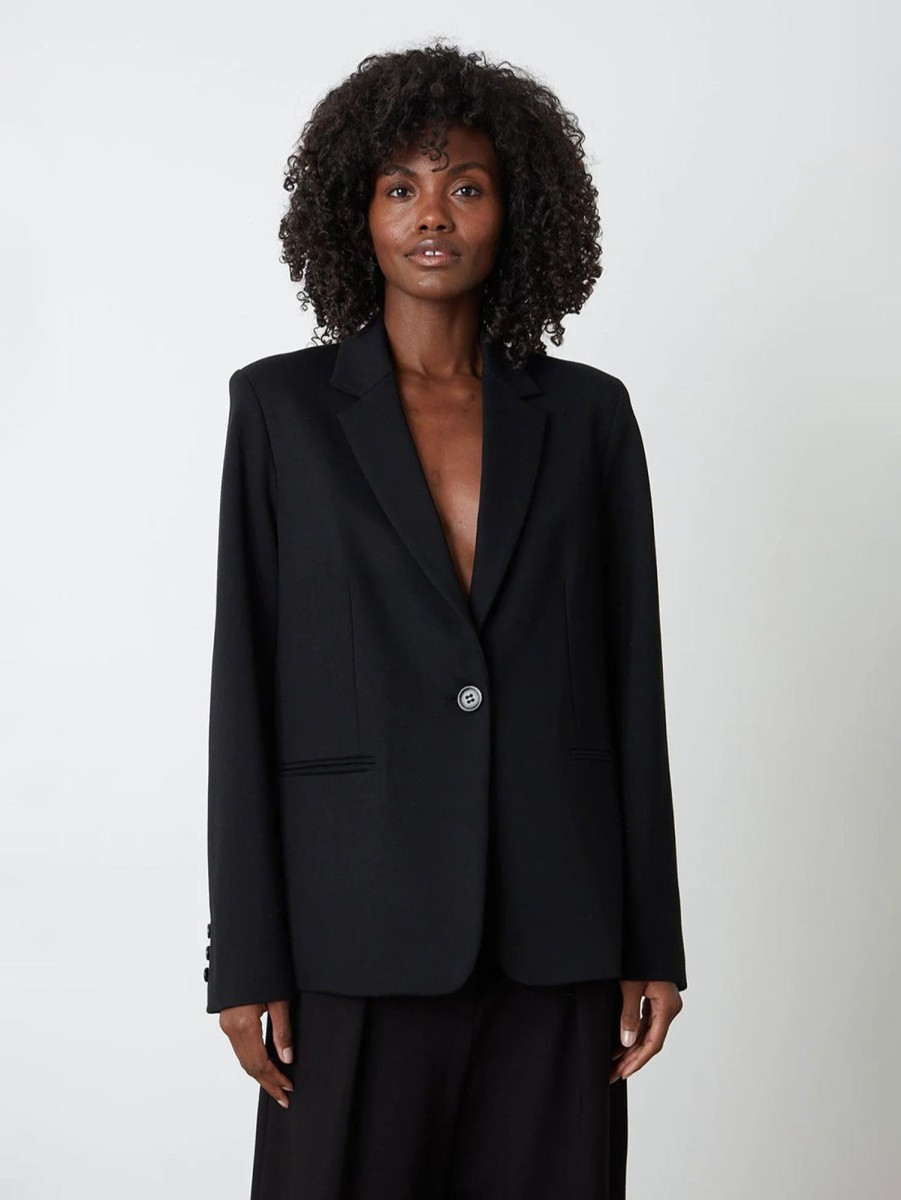 Women Velvet Jackets & Blazers | Julianne Ponti Blazer Black