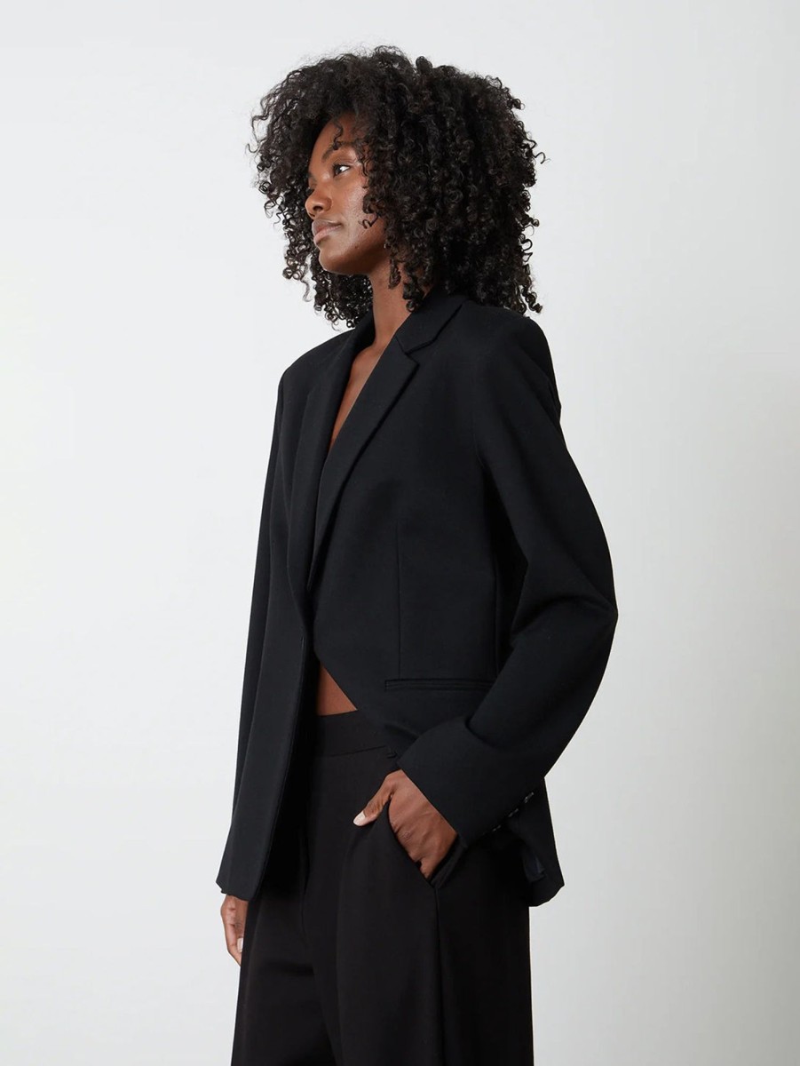 Women Velvet Jackets & Blazers | Julianne Ponti Blazer Black