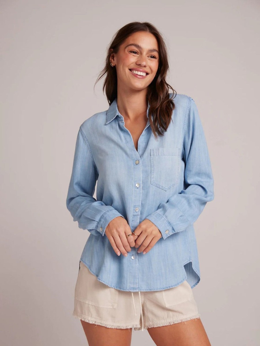 Women Bella Dahl Shirts | Pocket Shirt Caribbean