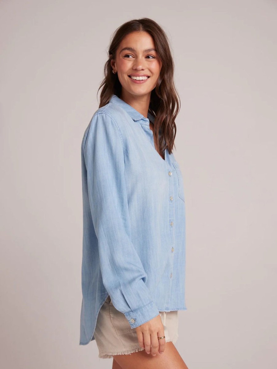 Women Bella Dahl Shirts | Pocket Shirt Caribbean