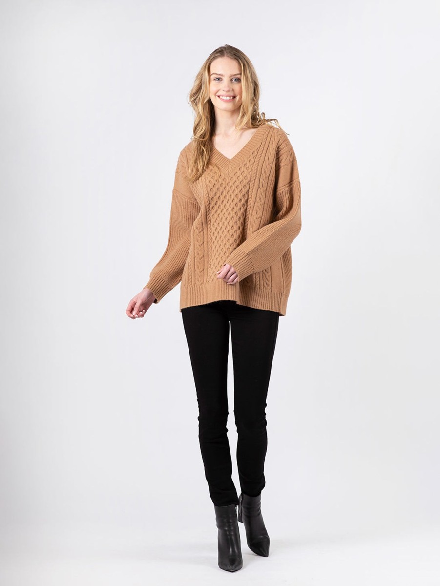 Women LYLA+LUXE Sweaters & Sweatshirts | Marci Sweater Camel