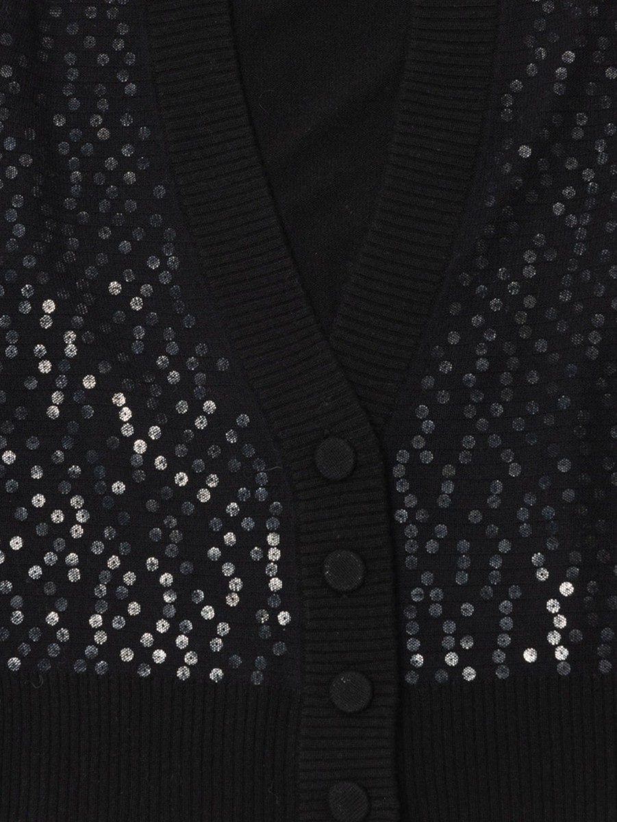 Women AUTUMN CASHMERE Sweaters & Sweatshirts | Sequin Cardigan Black