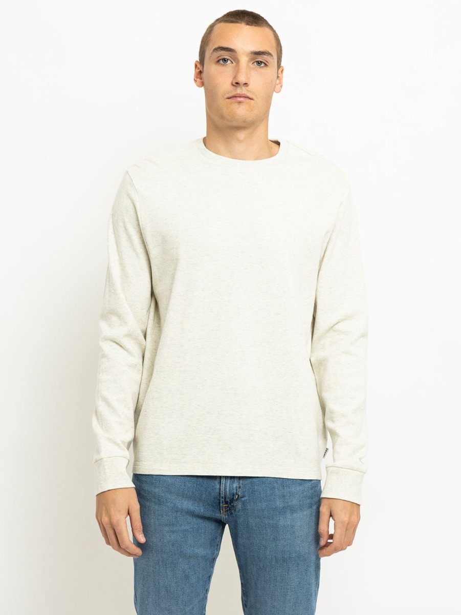 Men FRAME Tops | Long Sleeve Duofold Top Oatmeal Heather