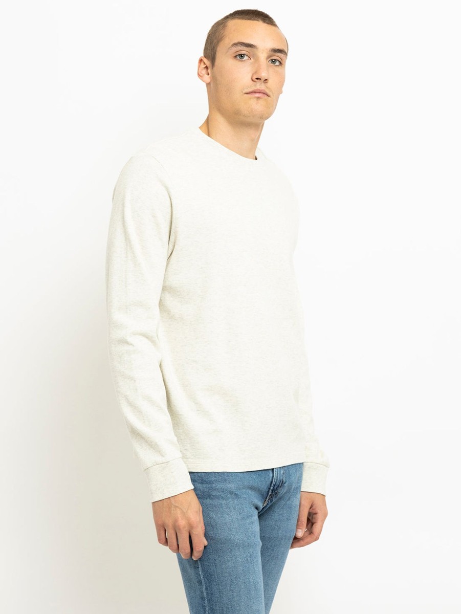 Men FRAME Tops | Long Sleeve Duofold Top Oatmeal Heather