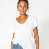 Women PERFECTWHITETEE T-Shirts | Hendrix Short Sleeve V-Neck Tee White