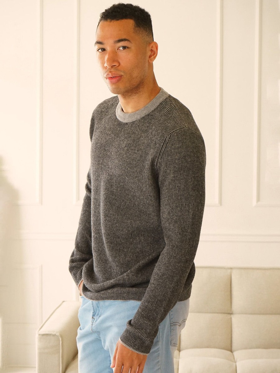 Men Benson Sweaters & Sweatshirts | Stanley Crewneck Sweater - Grey Light Grey-Char