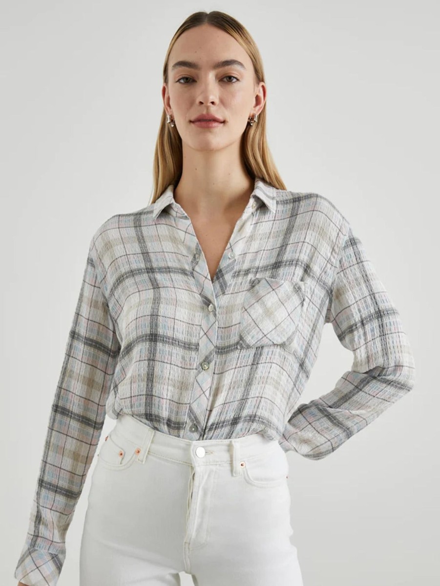 Women Rails Shirts | Brady Plaid Shirt Sky Haze