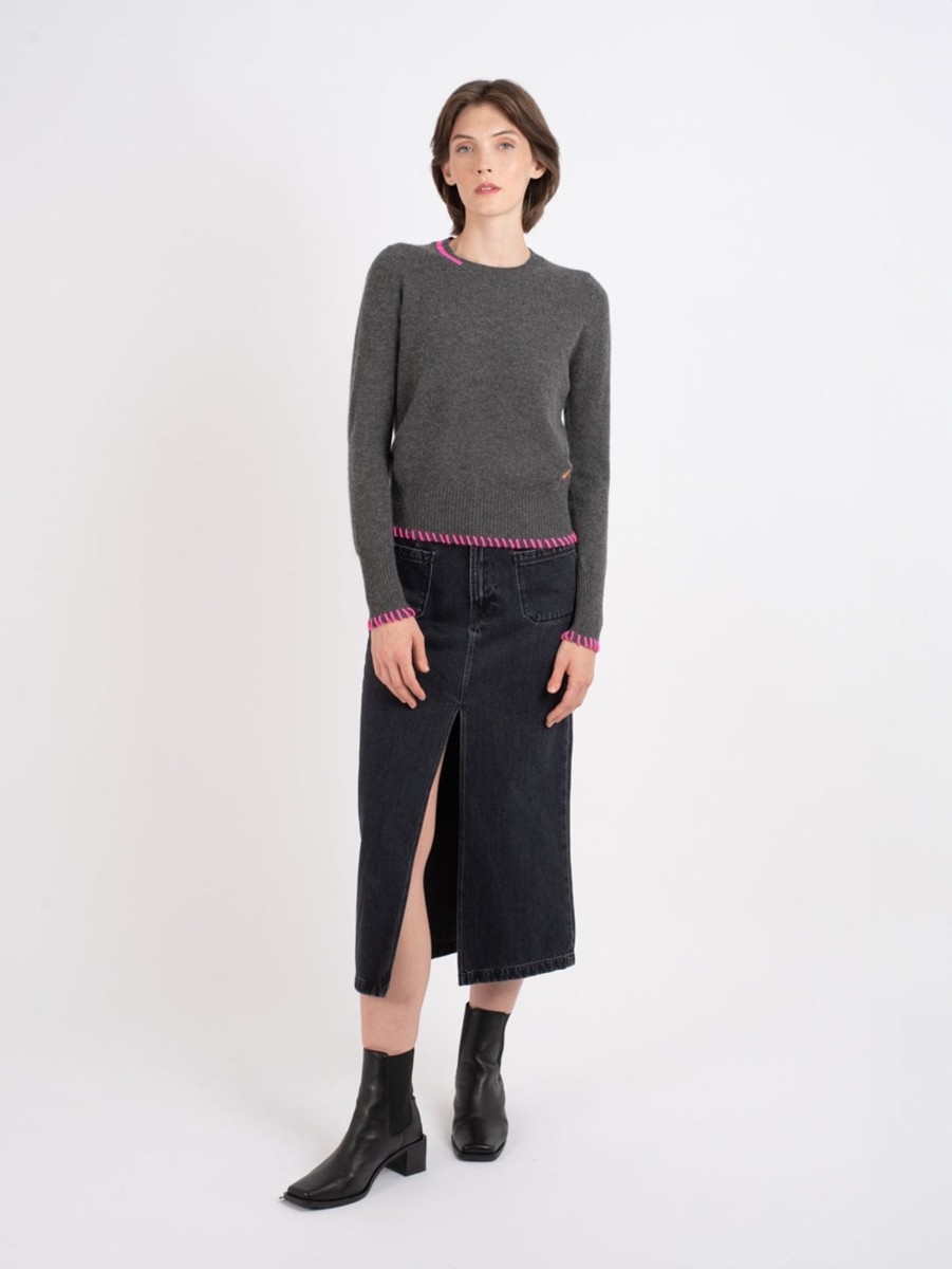 Women BRODIE Sweaters & Sweatshirts | Alice Crew Sweater Grey