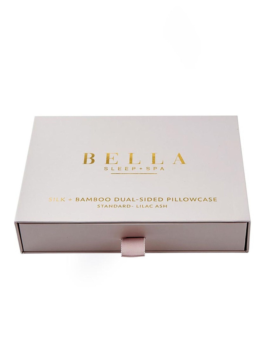 Lifestyle BELLA Home | Dual-Sided Silk And Bamboo Pillowcase Ash Lilac