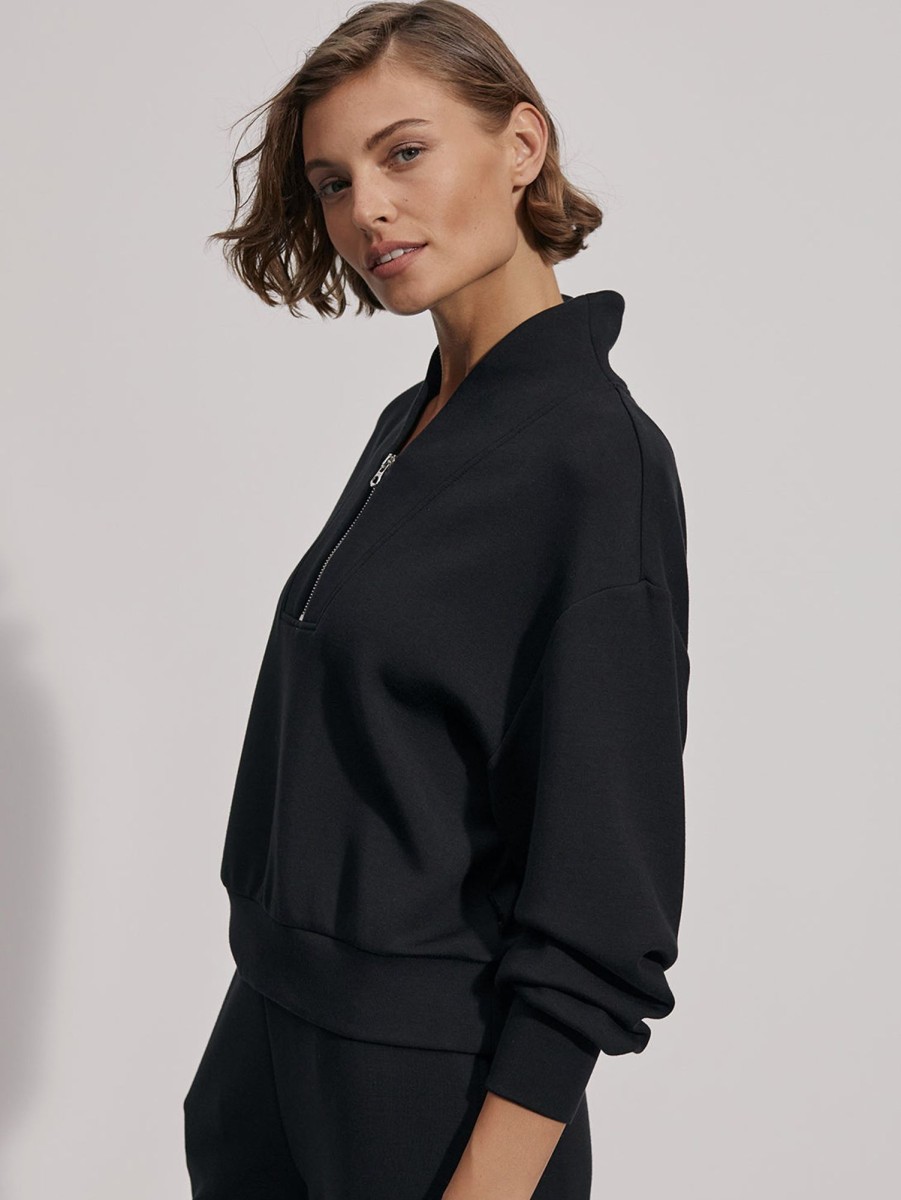 Women VARLEY Sweaters & Sweatshirts | Davidson Sweatshirt Black