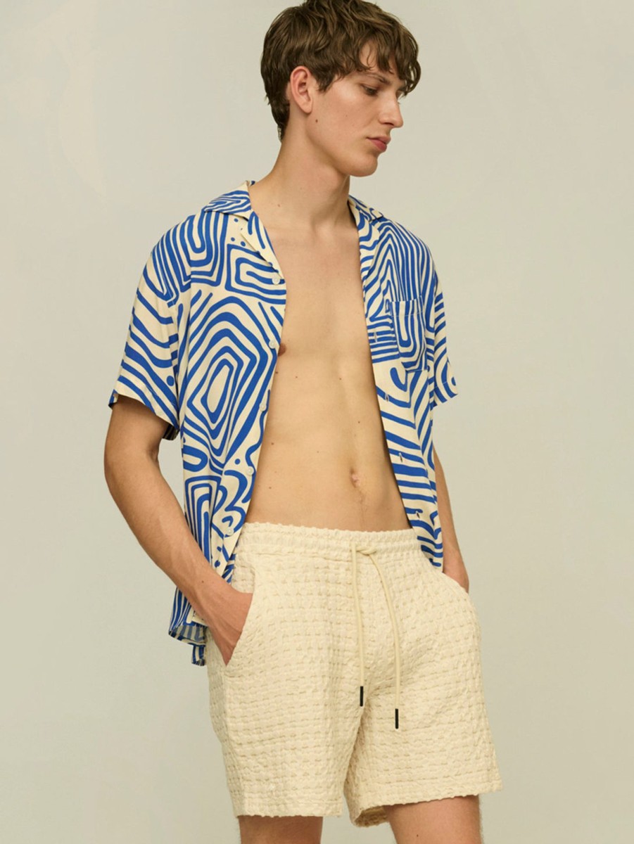 Men OAS Shorts | Porto Waffle Short Ecru