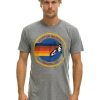 Men AVIATOR NATION T-Shirts | Malibu Disk Logo T-Shirt Heather Grey