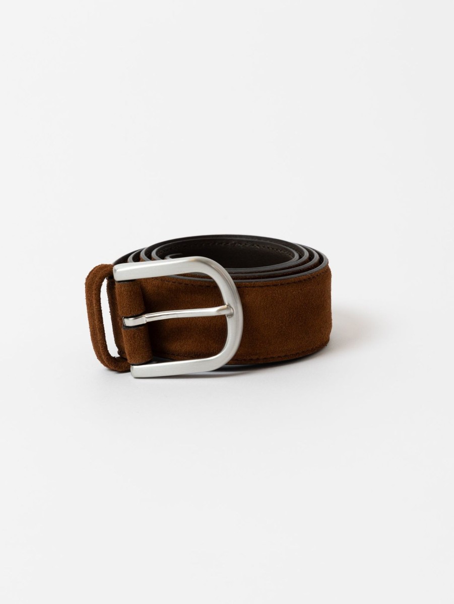 Men Anderson's Belts | Suede Belt Luggage