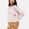 Women BRODIE Sweaters & Sweatshirts | Flower Power Crew Blossom Cherry