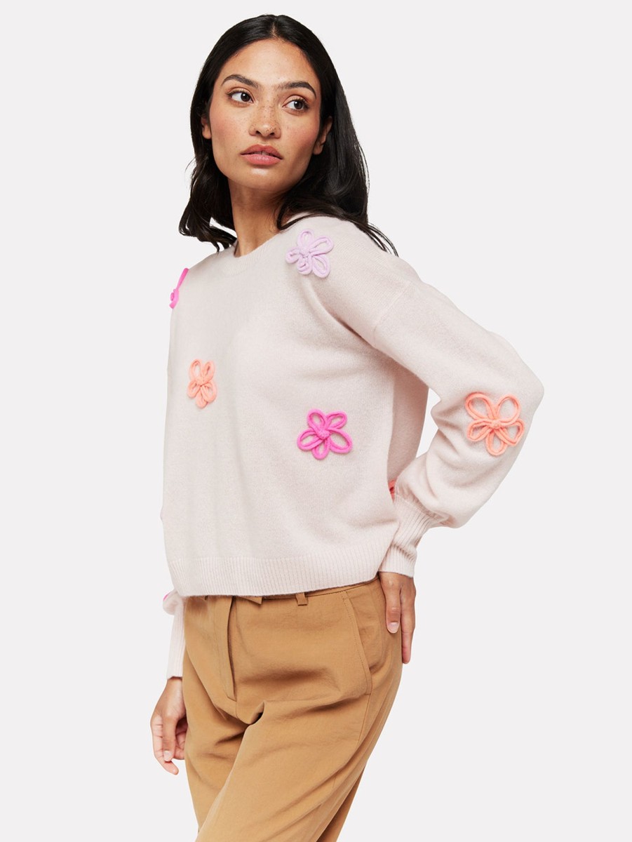 Women BRODIE Sweaters & Sweatshirts | Flower Power Crew Blossom Cherry