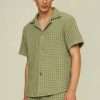 Men OAS Shirts & Polos | Cuba Waffle Shirt Dusty Green