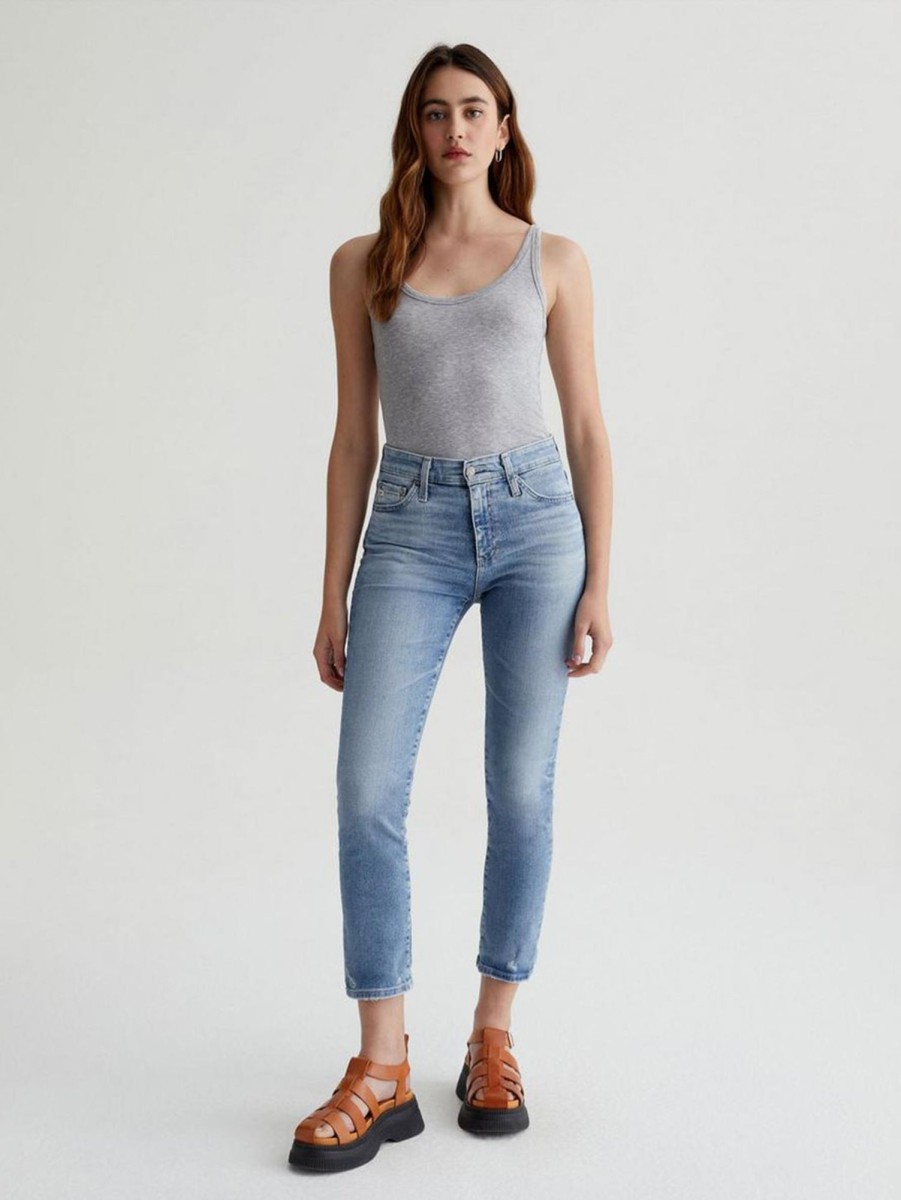 Women AG Jeans Jeans | Mari High Rise Crop Straight Jean 20 Yr Undertow