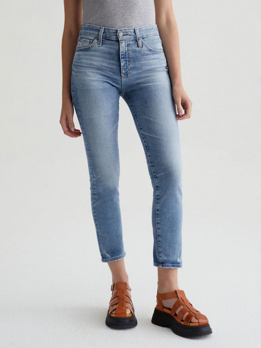 Women AG Jeans Jeans | Mari High Rise Crop Straight Jean 20 Yr Undertow