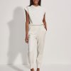 Women VARLEY Pants | The Slim Cuff Pant 25 Marl Ivory