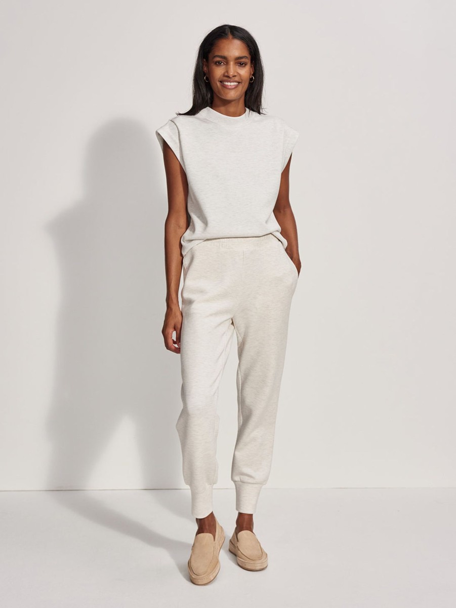 Women VARLEY Pants | The Slim Cuff Pant 25 Marl Ivory